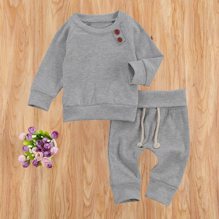 GREY BABY BOY PULLOVER LONG SLEEVE WINTER SWEATSHIRT KIDS WEAR