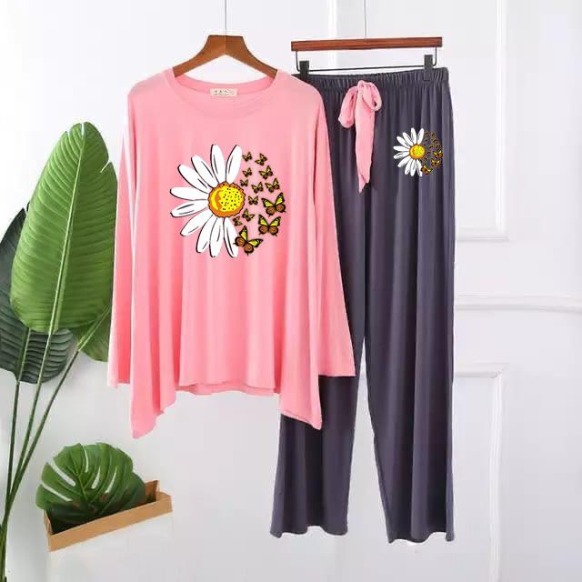 DAISY FLOWER PRINTED LOUNGEWEAR