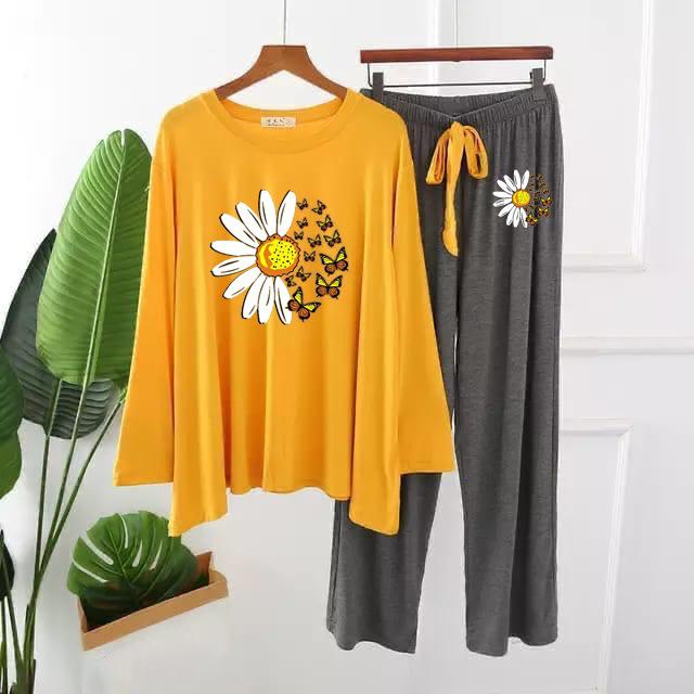 DAISY FLOWER PRINTED LOUNGEWEAR