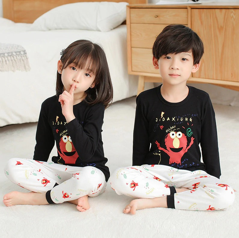 BLACK MOSNTER PRINTED KIDS WEAR