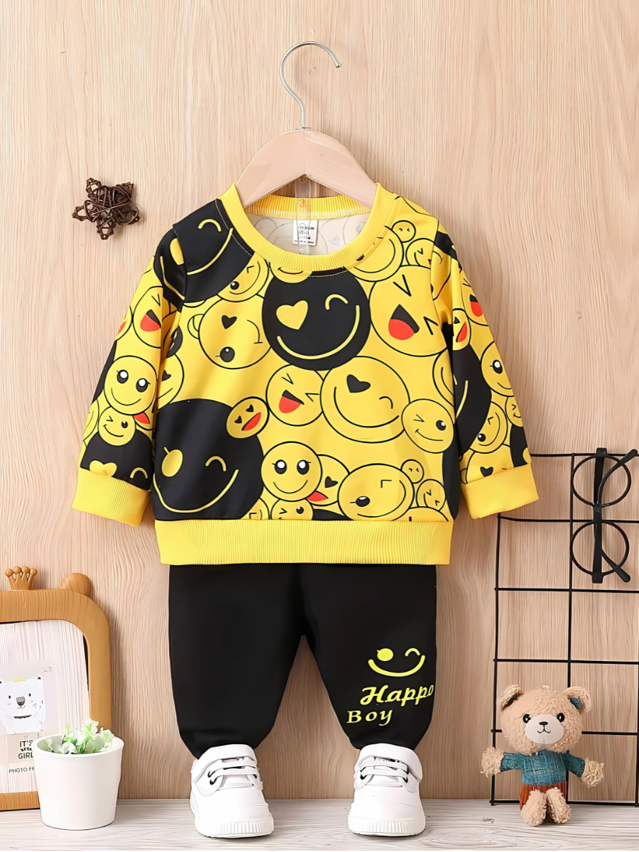 Yellow Panel Kids Winter Tracksuit